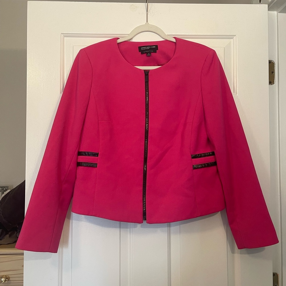Jones New York Women's Pink and Black Jacket